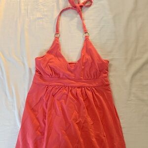 Vintage coral halter dress